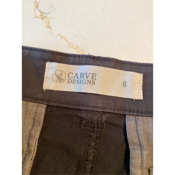 Carve Designs Button Up Skirt Sz 8 Brown Stretch - Picture 2 of 6